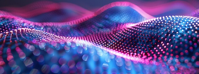  A tight shot of a blue-pink object Background features a soft, curving shape