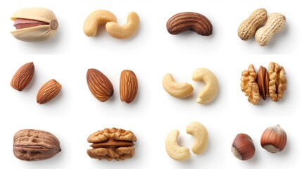 Assorted Nuts Collection for Healthy Snacking Generative AI