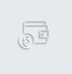 Wall Mural - Wallet icon vector. money icon