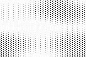 Poster - grunge halftone dot pattern vector background in black and white colors. modern background for busin
