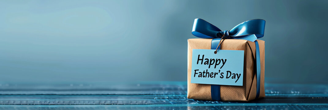 Sleek blue background with a gift box and a 
