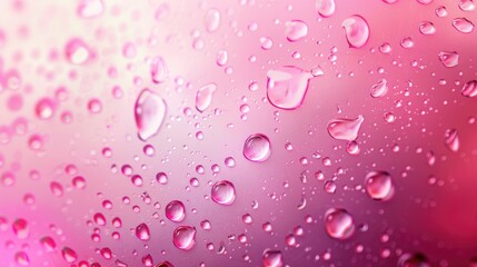 Poster - Abstract background with pink hues and water droplets