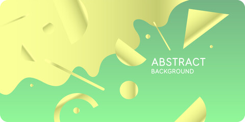 Poster - Background with abstract shapes. A template for design and creativity. The composition of the figures. The illustration is in a modern style, simple and concise design.