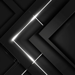 Simple geometric black and white glowing background