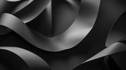 Poster - shapes and shadows in black paper against a paper backdrop