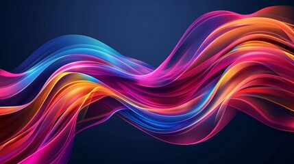 Poster - Animated background with red, blue, and yellow lines Stock