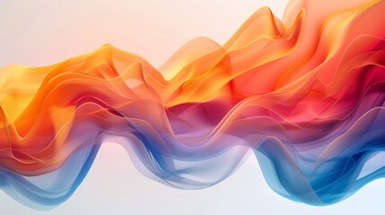 Wall Mural - An abstract background rendered in 3D with smooth wavy lines. Intelligent artificial intelligence.