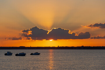 Poster - Sonnenuntergang in der Bretagne