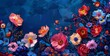 © Maxim Borbut - Artwork background embroidered with floral abstract fantasy designs on luxury fabric.