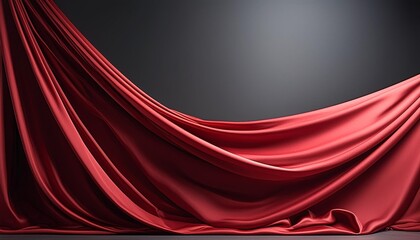 Wall Mural - red silk background with dark backdrop vertical