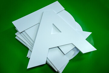 The letters are made of PVC plastic.Milling of the outdoor advertising logo.Production of letters.