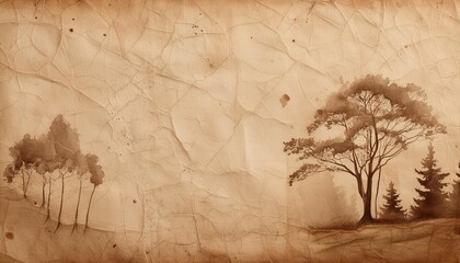 Wall Mural - old paper in sepia tone with stains texture background pale brown paper vintage