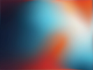Wall Mural -  Grainy gradient background blue pink yellow abstract glowing color wave black dark backdrop noise texture banner poster header design 
