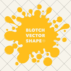 Poster - Vector abstract complex shape, fluid blotch spot image as template for background. Dynamical colored rounded backdrop with modern minimalistic pattern and copy space.