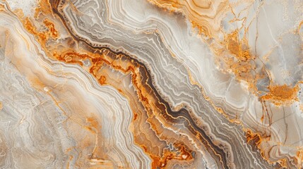 Poster - Natural Marble Featuring a Brown Pattern on its Surface