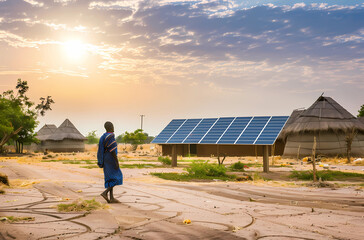 sustainable development africa : african village embraces solar energy for sustainable development, 
