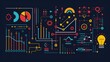 © Elkhan Babayev - Data science banner web icon for Computer Science and insight, Ai, Big Data, algorithm, analyze, Statistic, knowledge, Deep and machine learning. minimal vector infographic concept.