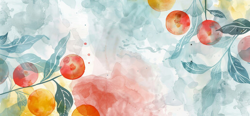 Wall Mural - Abstract watercolor background with colorful splashes, background concept