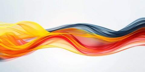 Wall Mural - Abstract colorful wave pattern on a white background, copy space concept