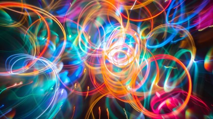 a symphony of light as photons create intricate patterns and shapes to the beat of their own drummer