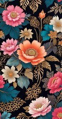 Sticker - fancy floral background texture wallpaper pattern