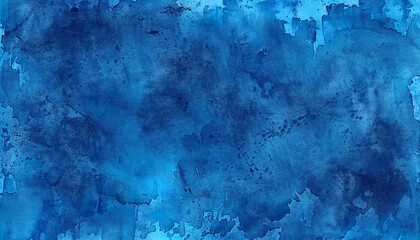 Wall Mural - Abstract grunge blue watercolor texture background wallpaper. Backdrop, art, paint, artistic, splatter, natural flow, detailed composition