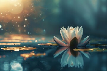 water lily on the lake
