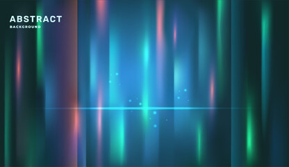 Poster - futuristic glowing background. modern technology banner with moving neon lights and space for text. 