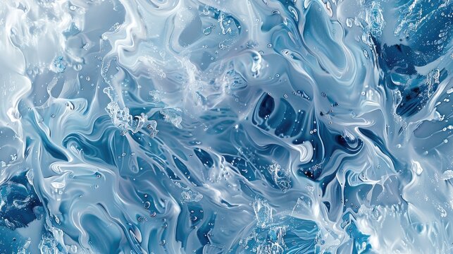 A close up of a wind wave in the ocean, showcasing the fluid and transparent material of the water. The electric blue pattern is mesmerizing as the wave freezes in time AIG50
