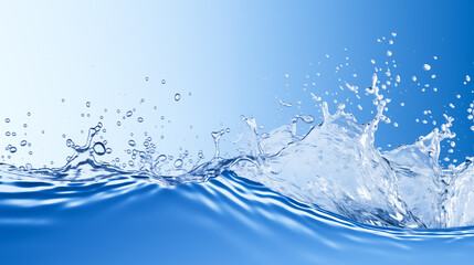 Wall Mural - Background of clear water splash