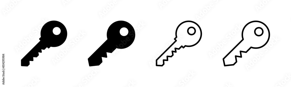 Keyborad Signs Key icon set. Key vector icon. Key symbol Stock Vector | Adobe Stock