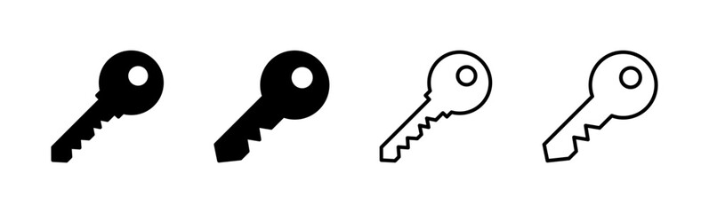 Fototapete - Key icon set. Key vector icon. Key symbol