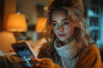 Aufkleber - A person using a mobile banking app to check account balances. Concept of digital banking and financial technology. Generative Ai.