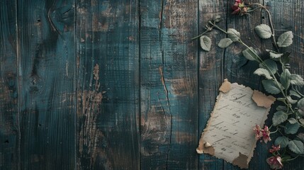 Poster - A stylish card featuring calligraphy and a woodgrain texture background for a rustic feel. 