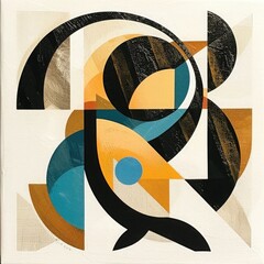 Poster - A modern and bold Father's Day card with strong, artistic calligraphy and geometric shapes.