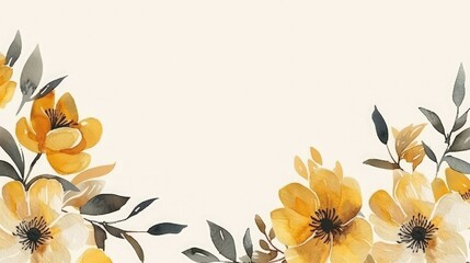 Poster - A Father's Day greeting card with brush script calligraphy and hand-drawn floral or botanical elements. 
