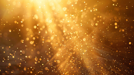 Poster - Abstract golden glitter background with copy space text, for holiday, celebration, and luxury