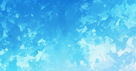 Poster - Abstract blue watercolor background with copy space text, for design, art, and background