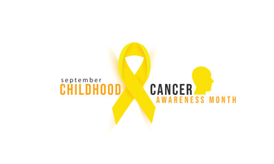 Wall Mural - Childhood cancer awareness month. background, banner, card, poster, template. Vector illustration.