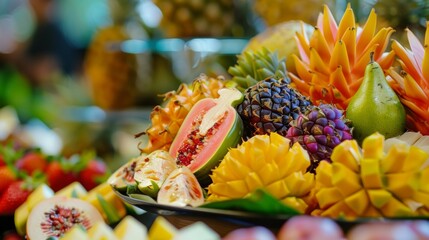 Wall Mural - The tour highlights the social and cultural importance of exotic fruits shedding light on how they have influenced traditional cuisine and celebrations.