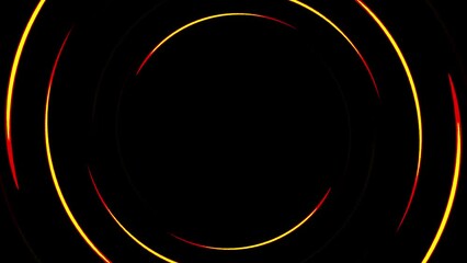 Poster - Animation rotating lines with orange yellow colors