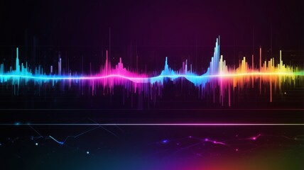 Aufkleber - Design an abstract background featuring a digital waveform or signal graph, representing data transmission