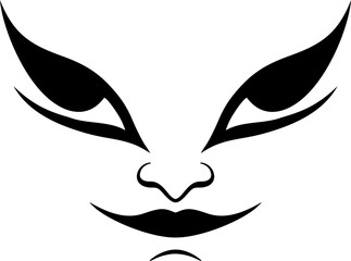 Canvas Print - Kabuki art face