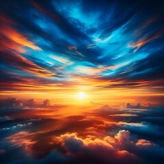 Wall Mural - sunset over the sea