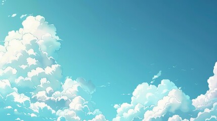 Poster - Sky with blue clouds