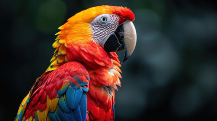 Wall Mural - red and yellow macaw