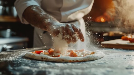 Wall Mural - pizza in education and culinary training, with pizza-making classes