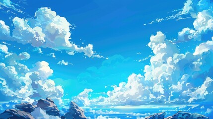 Wall Mural - Blue sky backdrop
