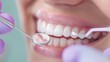 © Nisit - Cosmetic dentist performing teeth whitening close up, cosmetic dentistry ,aesthetic clinic.