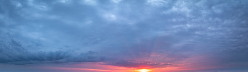 Wall Mural - beautiful summer sunset dramatic sky